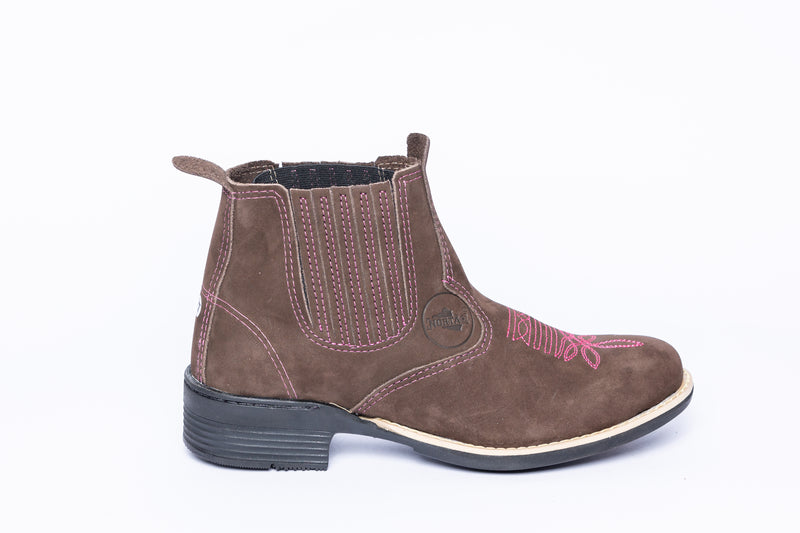 Bota Texana Feminina com Bico Redondo – Conforto e Estilo Country com um Toque Feminino